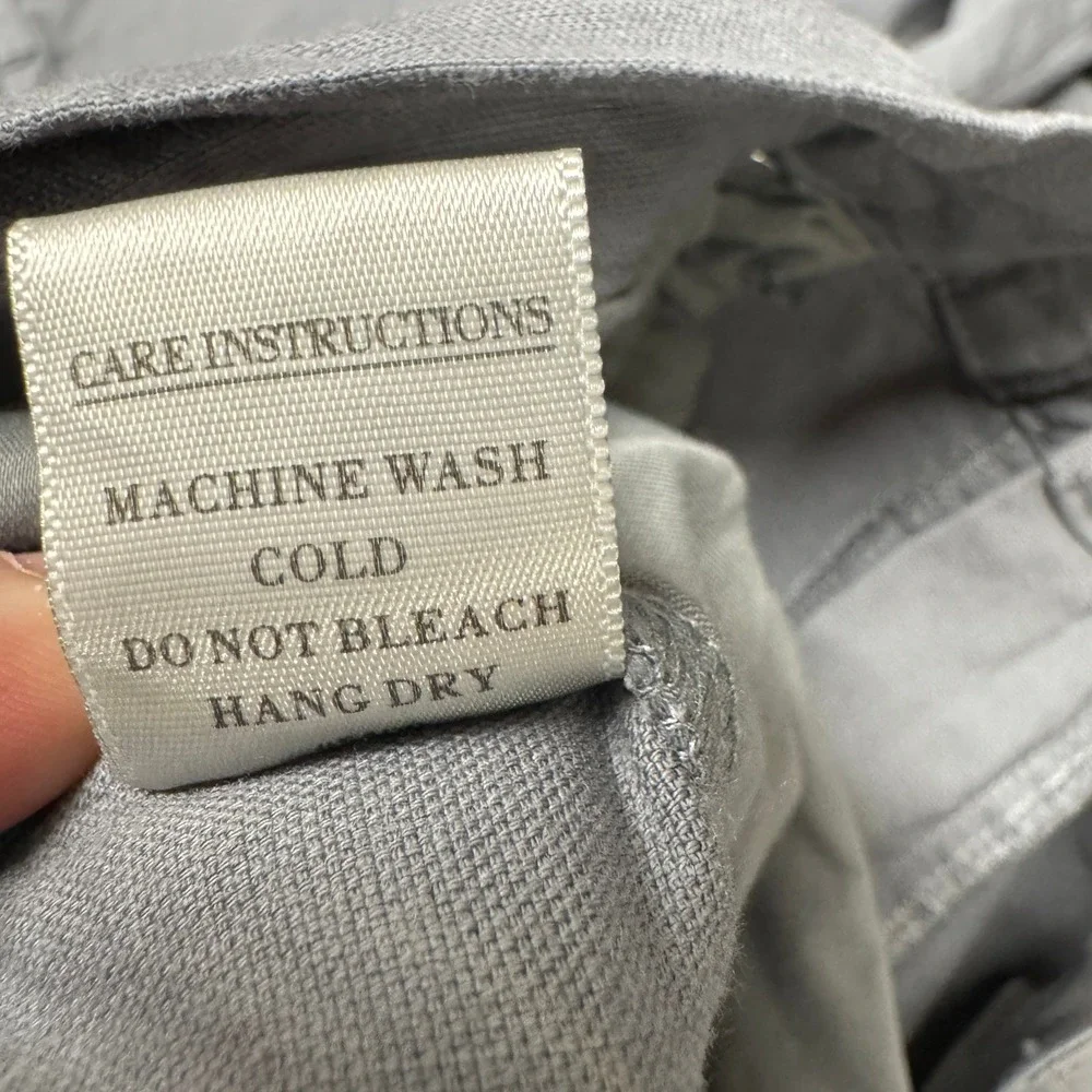 Free Fly Pants Mens 34x29 ACTUAL Gray Lightweight Coastal Cotton Bamboo HEMMED